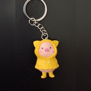 Pig in Hoodie & Boots KeyRing 🐽